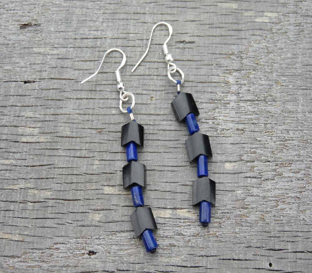 Onyx Arrow Stack Earrings B